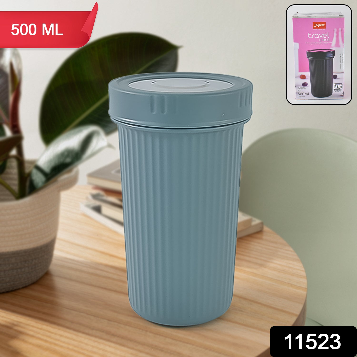 Apex Double Wall Inner Steel Travel Glass (500ml) Approx (1 Pc  Mix Color) Apex Double Wall Inner Steel Travel Glass (500ml) Approx (1 Pc  Mix Color)